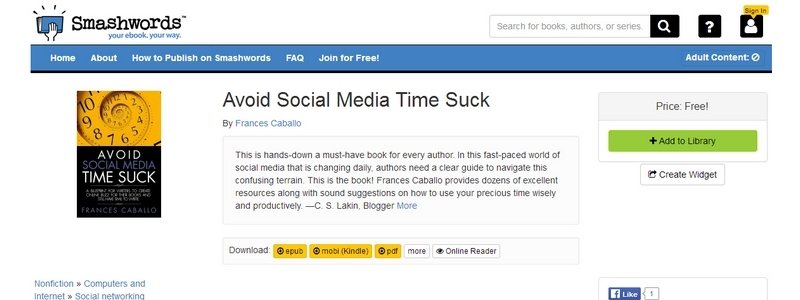 Avoid Social Media Time Suck by Frances Caballo