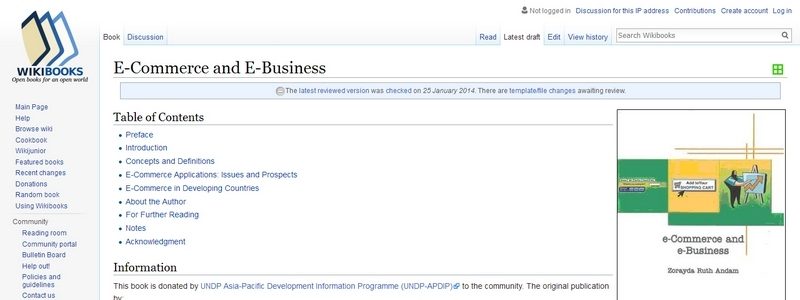 E-Commerce and E-Business by Wikibooks.org