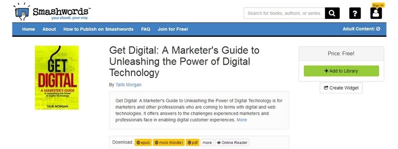 Get Digital: A Marketer's Guide to Unleashing the Power of Digital Technology by Talib Morgan