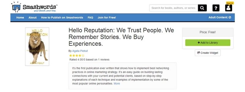 Hello Reputation: We Trust People. We Remember Stories. We Buy Experiences by Agata Piekut