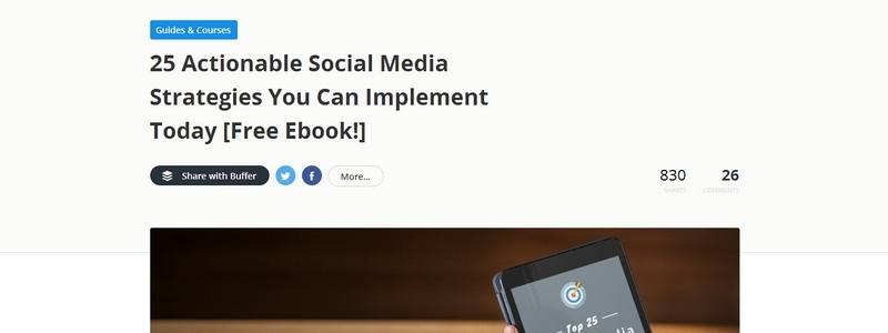 25 Actionable Social Media Strategies You Can Implement Today by Buffer