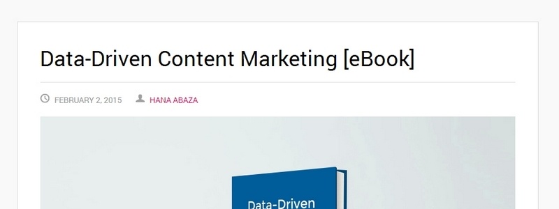 Data-Driven Content Marketing by Hana Abaza