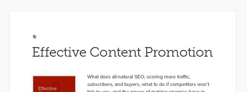 Effective Content Promotion by Copyblogger