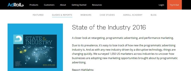 State of the Industry 2016 by Adroll