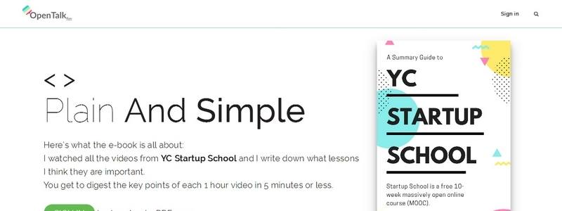 A Summary Guide to YC Startup School by Opentalk.fm